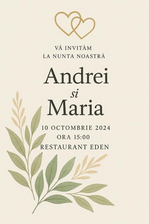 Invitatie nunta personalizata